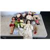 Image 1 : BOX OF VINTAGE COLLECTIBLE DOLLS INCLUDING SNOOPY, KERMIT THE FROG AND MORE