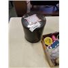 Image 2 : TIN OF LACE AND BOX OF SEWING NOTIONS, THREAD