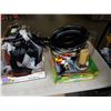 Image 1 : 2 TRAYS OF ROASTERS, COAT HANGERS, VASE AND MICKEY MOUSE FIGURE