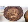 Image 4 : ELECTRIC WOODEN WINDMILL WITH CARVED WOODEN PLATES AND CANTEEN
