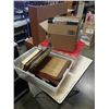 Image 1 : 2 TOTES AND BOX OF RECORDS