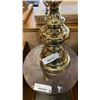 Image 3 : 17 INCH TALL BIRD FIGURE BRUSHED METAL TABLE LAMP AND BRASS TABLE LAMP