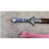 Image 2 : METAL DECORATIVE STRAIGHT SWORD - 38 INCHES LONG WITH SHEATH