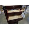 Image 8 : 6 DRAWER JEWELRY CABINET WITH LIFT TOP - QUEEN ANNE STYLE