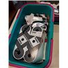 Image 6 : TOTE OF SEWING NOTIONS, ELASTIC, THREAD, PATCHES, ETC