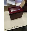 Image 5 : NEW JORDAN MARK JEWELRY BOX AND BOX OF HANDLES, KNOBS, METAL ACCENT PIECES