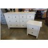 Image 1 : WHITE 8 DRAWER DRESSER WITH 2 DRAWER NIGHTSTAND