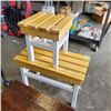 Image 2 : 2 SMALL BENCHES AND SIDE TABLE
