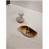 Image 1 : MEITO CHINA HAND PAINTED DISH AND FOLEY BONE CHINA BUST QUEEN ELIZABETH