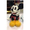 Image 2 : DISNEY MICKEY MOUSE COOKIE JAR, ASH TRAY AND GLASS CAKE PLATTER WITH KNIFE