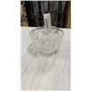 Image 6 : 4 CRYSTAL DISHES - FOOTED DISH, BASKET, LIDDED DISH