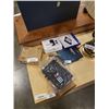 Image 1 : AV TUNER AMPLIFIER, 1 EXTERNAL DISC DRIVES, DIGITAL ALARM CLOCK RADIO AND MINI QUARTZ H7 AQUARIUM HE