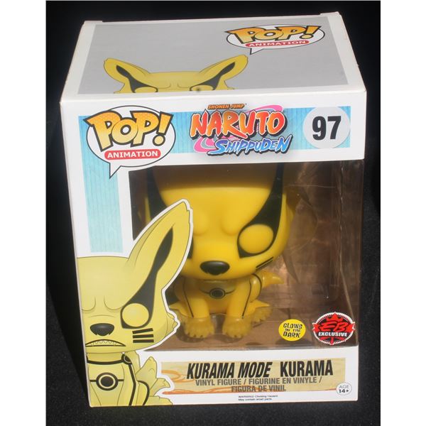 Vaulted Funko Pop Kurama mode Kurama Glow in the Dark