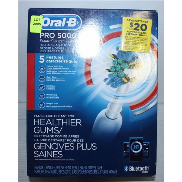 NEW ORAL-B PRO 5000 SMART SERIES RECHARGEABLE
