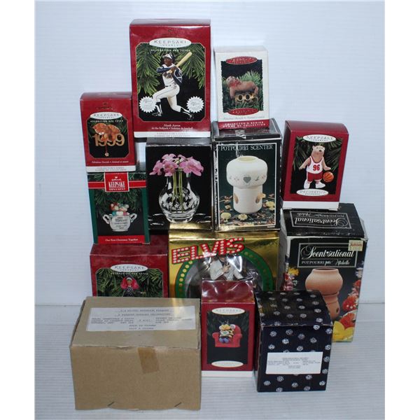 BOX OF KEEP SAKE  ORNAMENTS
