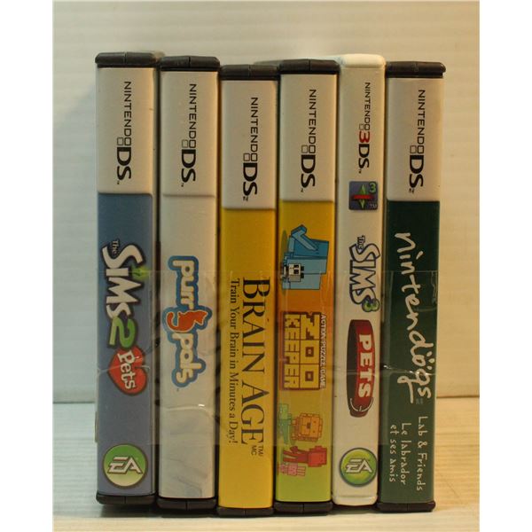 6 NINTENDO DS VIDEO GAMES