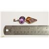 Image 2 : 14.20G .925 SILVER AMETHYST, DRUZY GEMSTONES