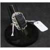 #116-NATURAL BLACK TOURMALINE RING (RAW) SIZE 7