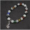 #9-GREEN JASPER/MULTI-COLOUR AGATE BRACELET