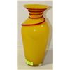 Image 1 : ART DECO VINTAGE YELLOW & RED  GLASS VASE