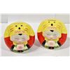 Image 1 : 2 ORIENTAL RED/YELLOW PIGGY BANKS