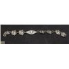Image 1 : .925 STERLING SILVER ROSE BRACELET 6.5"