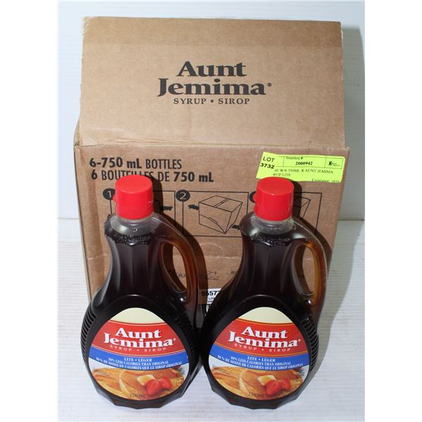 CASE W/6 750ML X AUNT JEMIMA SYRUP LITE