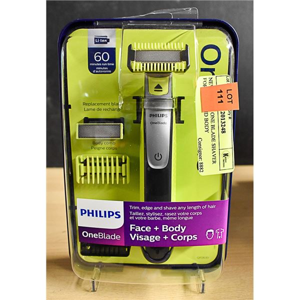NEW PHILIPS ONE BLADE SHAVER FOR FACE AND BODY