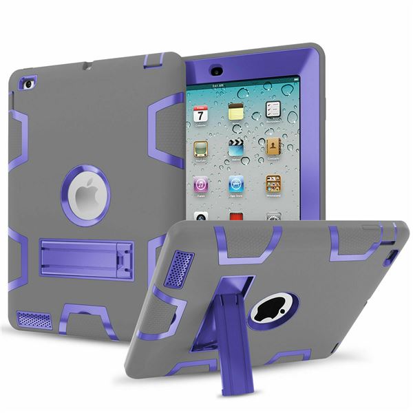 APPLE IPAD 4 WITH NEW GREY / PURPLE CASE
