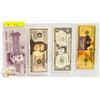 Image 1 : LOT OF 4 ASSORTED NOVELTY DOLLAR BILLS