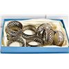 Image 1 : 8 BIRKS 925 STERLING SILVER NAPKIN HOLDERS 110.32G