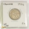 Image 1 : 1926 CANADIAN FIVE CENT COIN.