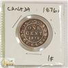 Image 1 : 1876 CANADIAN PENNY ONE CENT COIN.