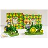 Image 1 : 2 JOHN DEERE BOY/TRACTOR CERAMIC FIGURINES