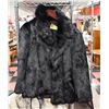 Image 1 : BLACK RABBIT FUR JACKET SIZE 38