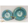 TWO FLORENTINE ITALIAN HAND MADE ASHTRAYS 22KT