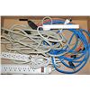 Image 1 : FLAT LOT OF POWER BARS AND EXTENSION CORDS