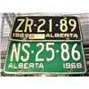 Image 1 : PAIR OF ALBERTA LICENSE PLATES 1968 + 1969