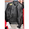 Image 1 : LEATHER ZIPPER JACKET. MENS. FITS LIKE MEDIUM