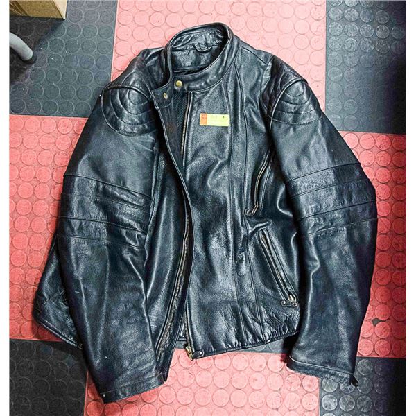 CMM BLACK LEATHER JACKET SIZE XX-LARGE