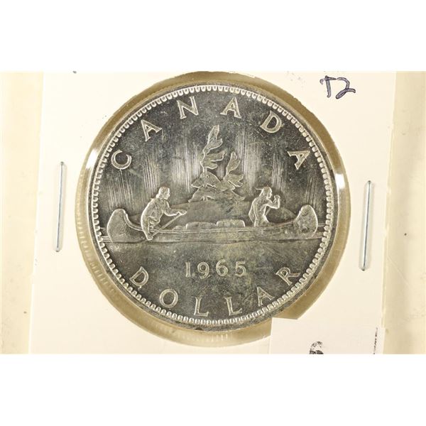 1965 BLUNT TYPE II CANADA SILVER DOLLAR BRILLIANT