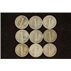 Image 2 : 9 ASSORTED 1940'S MERCURY DIMES