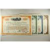 Image 1 : 4 ASSORTED VINTAGE RAILROAD STOCK CERTIFICATES