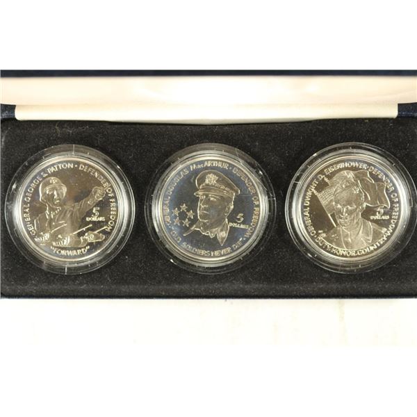 SET OF 3-1989/1990 NIUE $5 PROOF COINS 1 IS