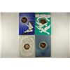 Image 1 : 4 FRANKLIN MINT HAPPY HOLIDAY CARDS WITH BRONZE