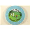 Image 2 : $1 OASIS RESORT HOTEL-CASINO CHIP MESQUITE, NEVADA