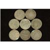 Image 1 : 8 ASSORTED 1957-1967 CANADA SILVER 10 CENTS