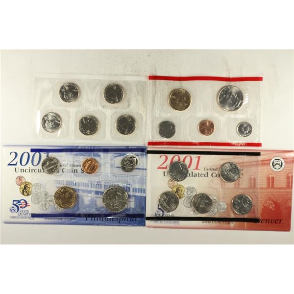 2001 US MINT SET (UNC) P/D (WITH ENVELOPE)