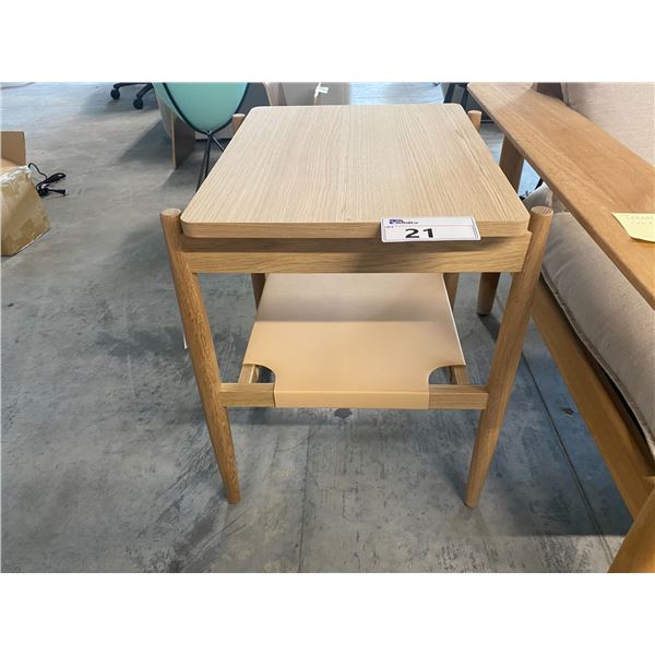 DESIGN WITHIN REACH T300 20" X 16" ASH SIDE TABLE
