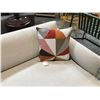 Image 3 : BEIGE DESIGNER CHAISE LOUNGE CHAIR WITH MAHARAM MULTI COLOURED ACCENT CUSHION